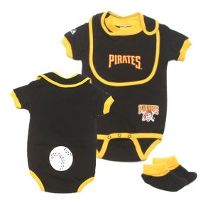 Onesie Pirates NB Bib/Booties