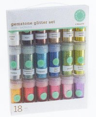 Martha Stewart 18 Pc Gemstone Glitter Set