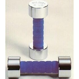 Cushioned Grip Chrome Dumbbells - 10 LB Pair