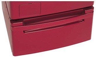 Red Washer And Dryer Pedestal With Drawer.  Compatible with LG WM2601HR Red Front-Loading Washer and LG DLG2302R Dryer