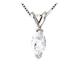 1/2 ct.tw Marquise Diamond Solitaire Pendant in Platinum