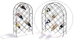 Spectrum Diversified 48610 Black Trellis Wine Rack Knock Down - 30 Bottle