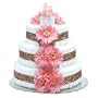 Large Hot Pink Daisy Diaper Cake by Bloomers