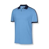 Adidas 2008 Men's ClimaCool Quarter-zip Color Block Pique Golf Polo Shirt (Menara/Navy - M)