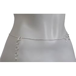 Bellychain Sterling Silver Jewelry from India Length 39.5 inches (b247)