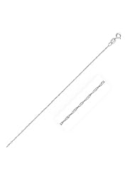 0.8mm 10K White Gold Singapore Chain