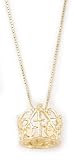 14k Yellow Gold Crown Pendant by Bob Siemon, 18"