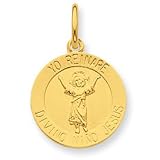24k Gold-plated Sterling Silver Divino Nino Jesus Medal (Divine Infant)