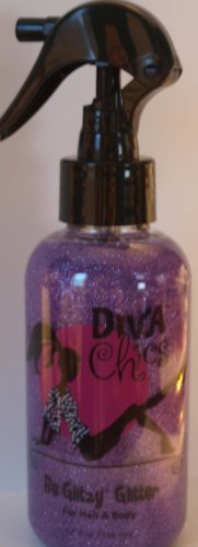 Diva Chics Be Glitzy Hair and Body Glitter - Purple 5.2oz