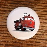 RED FIRETRUCK DISNEY PIXAR CARS DRAWER PULLS KNOBS