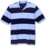 Nautica Mens Big-Tall Short Sleeve Large Bar Stripe Polo