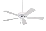 Emerson CF700WW Builder Indoor Ceiling Fan, 52-Inch Blade Span, Appliance White Finish and Appliance White/Bleached Oak Blades