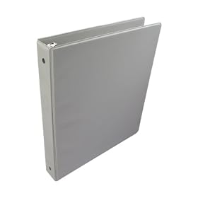 Wilson Jones Basic Round Ring Binder, 1 Inch Capacity, 8.5 x 11 Inches, Gray (W368-14NM)