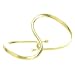18kt Gold over Sterling Silver Thin Wave Bangle Bracelet - Artisan Handcrafted in Mexico