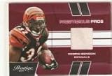 2011 Prestige Prestigious Pros Materials Red #9 Cedric Benson - Cincinnati Bengals (Piece of Authentic Jersey - Serial #d to 250) (Football Cards)