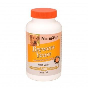 Dog Brewer's Yeast with Garlic Supplement - Brewer's Yeast with Garlic and Vitamin B Supplement for Dogs -Chewables - 300 Count - Made in USA