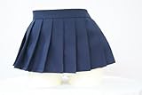 丈20ｃｍ超ミニプリーツスカート　ネイビーＭ