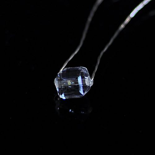 Homie Life 20 LED Battery Operated Acrylic Bead Lights with Timer. Polyhedral Ball String Lights. Sliver Color Ultra Thin Wire. Waterproof Indoor Outdoor Light. (20L, Cool white)