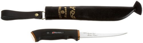 Marttiini Messer Finnisches Filiermesser, Klinge 10 cm, Kautschuk-Griff, Lederscheide 9034 Preisvergleich