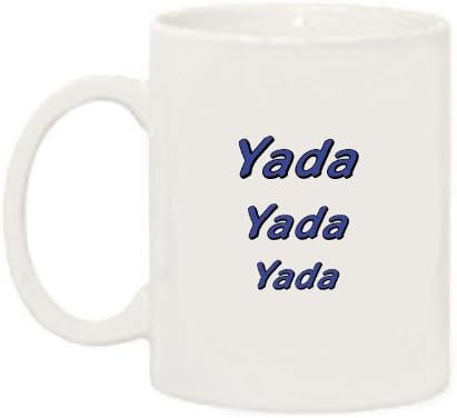 Yada Yada Yada Blue Text Mug