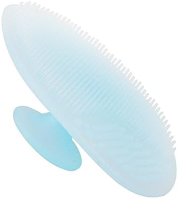 Lifemall BB Baby Wash Hair Massage Brush Infant Bath Soft Silicone Brush Dandruff Off (Blue)