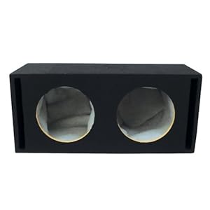 Absolute USA VEGD12 Dual 12-Inch Slot Ported Subwoofer Enclosure, 3/4-Inch MDF