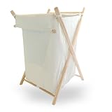 Round Wood Folding Laundry Basket