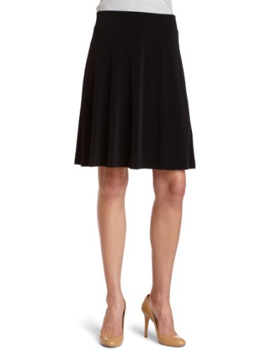 Calvin Klein Women's Matte Jersey A-Line Skirt,Black,Small