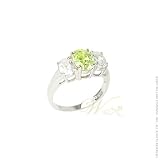 STUDIO 925: *CLASSIC 3-STONE PERIDOT 3.5CT CZ ANNIVERSARY RING*
