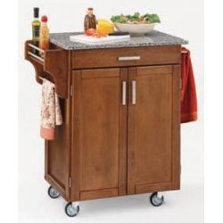 Home Styles Antique Oak Cuisine Cart with Granite Top 9001-0063 by Home Styles