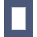 Savage ProMatte, Single 12 x 16 Photo Mat with 8 x 12 Opening, Bevel Cut, Acid Free, Single Color: Navy