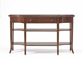Hudson Street ConsoleTable with Marble Top Warm Cocoa