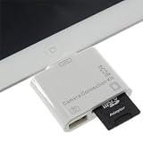 iPad/iPad2/iPad3 新しいiPad the new iPad 用 2in1 コネクションキット (SDカードリーダー/USBポート)   USBキーボードの外部接続も可能に♪　最新iOS5.1.1も対応【日本語説明書付き】