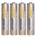 Hitech - 4 Rechargeable AAA Batteries (Ni-Mh, 850mAh). ****FREE Battery Case****