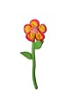 17" Bendable Stuffed Daisy Plush Flower (Around 44cm) - Red