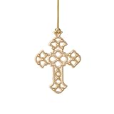 Lenox Florentine and Pearl Cross Ornament