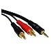 3.5mm Jack to 2 x RCA Phono Audio Cable Gold 5m Lead