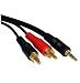 3.5mm Jack to 2 x RCA Phono Audio Cable Gold 5m Lead
