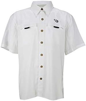 Mojo Mr. Big Short Sleeve - White - Men's Extra Large Performance Fishing Shirt