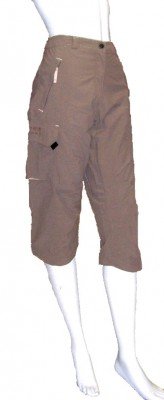 Damen Nordic-Walking 3/4-Wanderhose, erde,