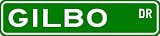 GILBO Street Sign ~ Personalized Family Lastname Sign ~ Gameroom, Basement, Garage Sign ** ALUMINUM - B000N2DOYO