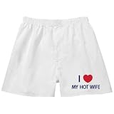 I Love My Hot Wife Boxers: Custom Unisex Robinson Boxer Shorts