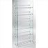 55" Brushed Silver & Chrome Glass DVD Rack