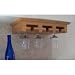 Kitchen & Housewares : Solid Wood Undercabinet Stemware Rack 9 Glasses (Natural) (3.5H x 16W x 11.5D)