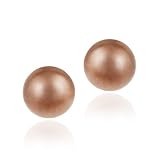 18K Rose Gold over Sterling Silver 4mm Ball Stud Earrings