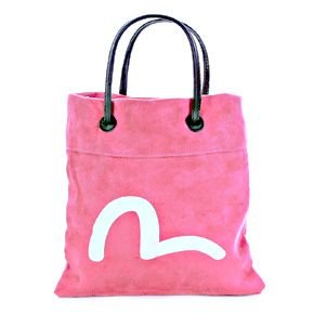Evisu pink suede bag