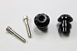 Swingarm Stand Spools - 8mm - Black - Honda CBR F1 F2 F3 F4 F4i 600 900 929 954 1000 RR, RVT 1000 RC51 SP1 SP2, Suzuki GSXR 600 750 1000 1300 Hayabusa, TL1000S TLS, TL1000R TLR, Bandit, SV 650