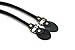byhands Genuine Leather Embossed Black Purse Handles/Bag Strap, 18.9