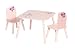 KIDS Room Furniture: Pretty Pink Butterfly Children's Girl's Wooden 2 x Chairs and Table Seatings Set