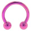 Grade 23 Titanium Pink 3/8 Inches Horseshoe - 4mm Balls